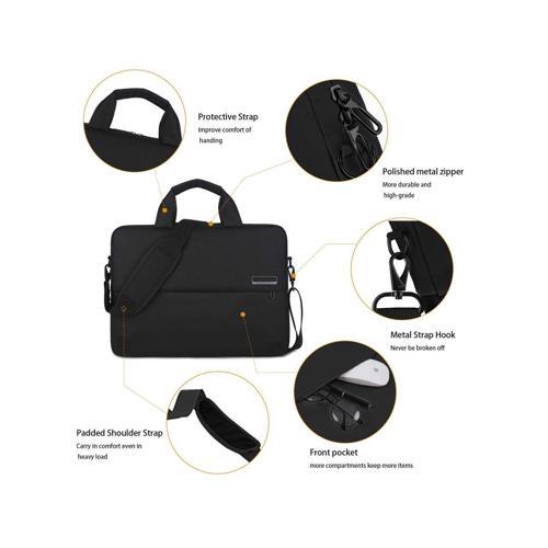 Brinch BW-252 15.6 Inch Laptop Messenger Shoulder Bag - Black - الصورة 3